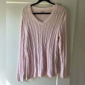 Croft & Barrow Pink Cable Knit Sweater